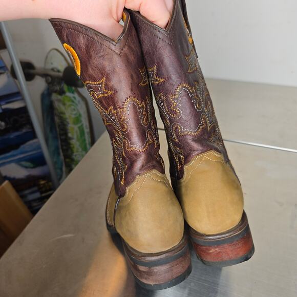 LA SIERRA Y CARRETA Western Leather Boots Embroidered Size 26/7.5 main image 9
